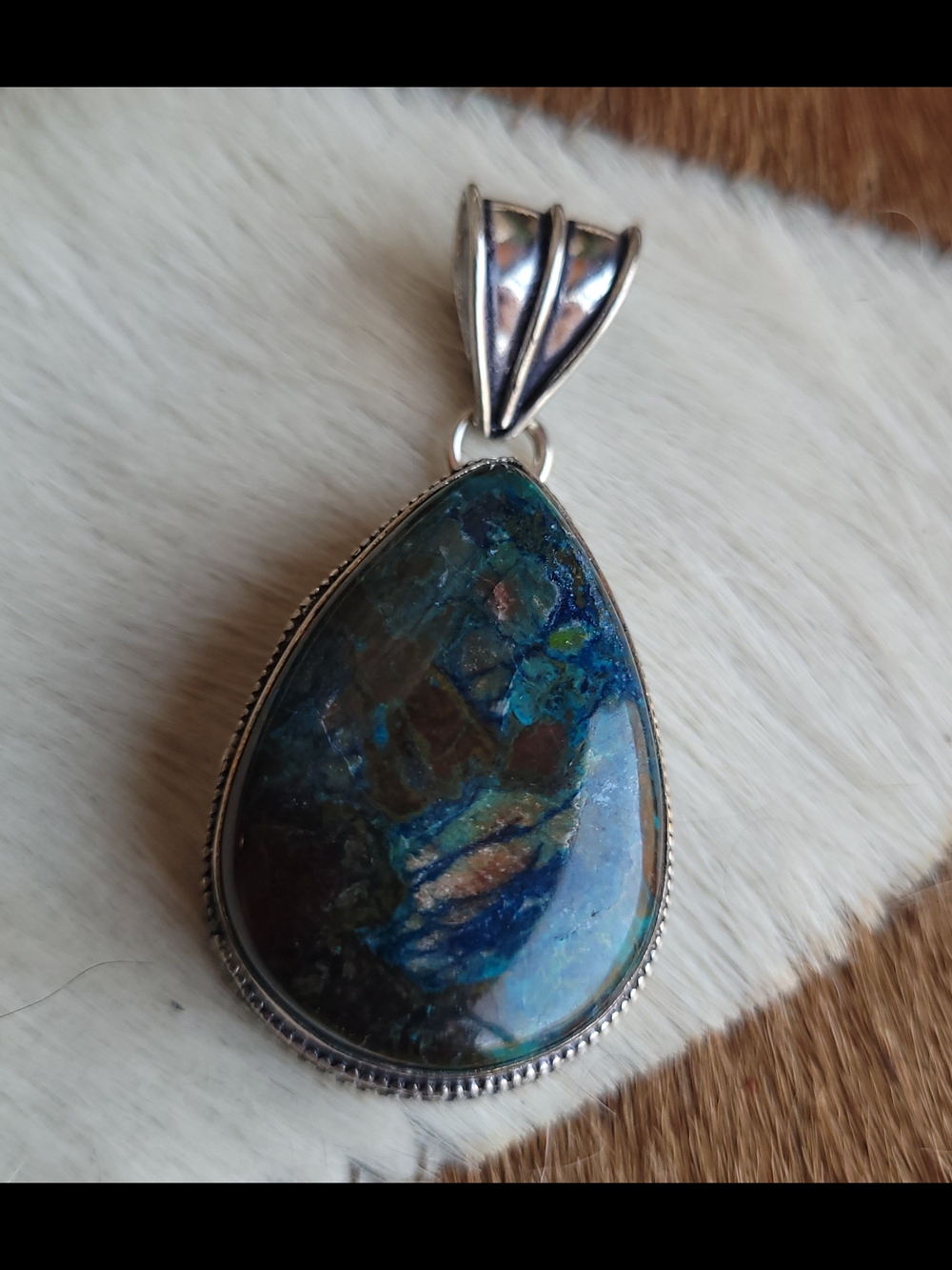 Sterling Silver Azurite Pendant